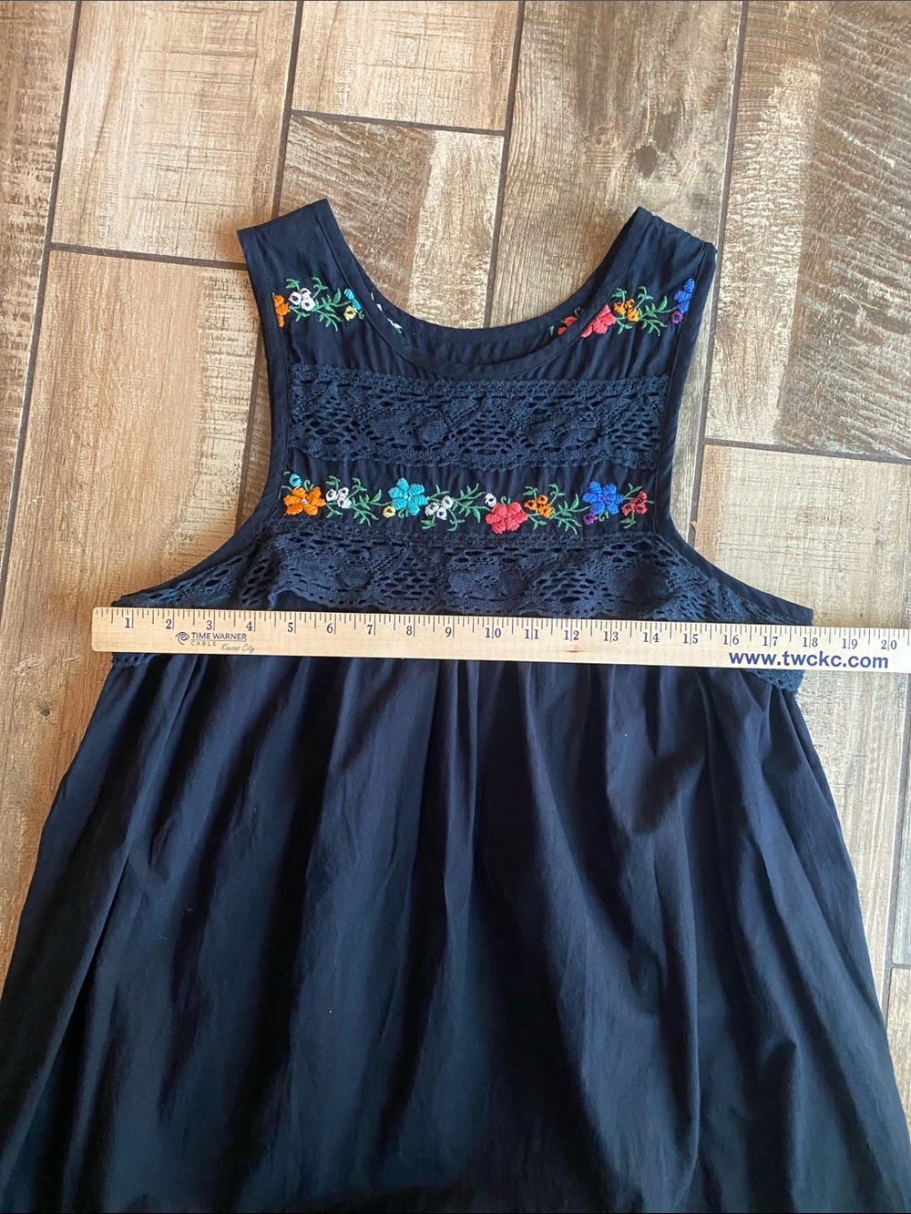 Double D Ranch Navy Embroidered Tank - Picture 7 of 9